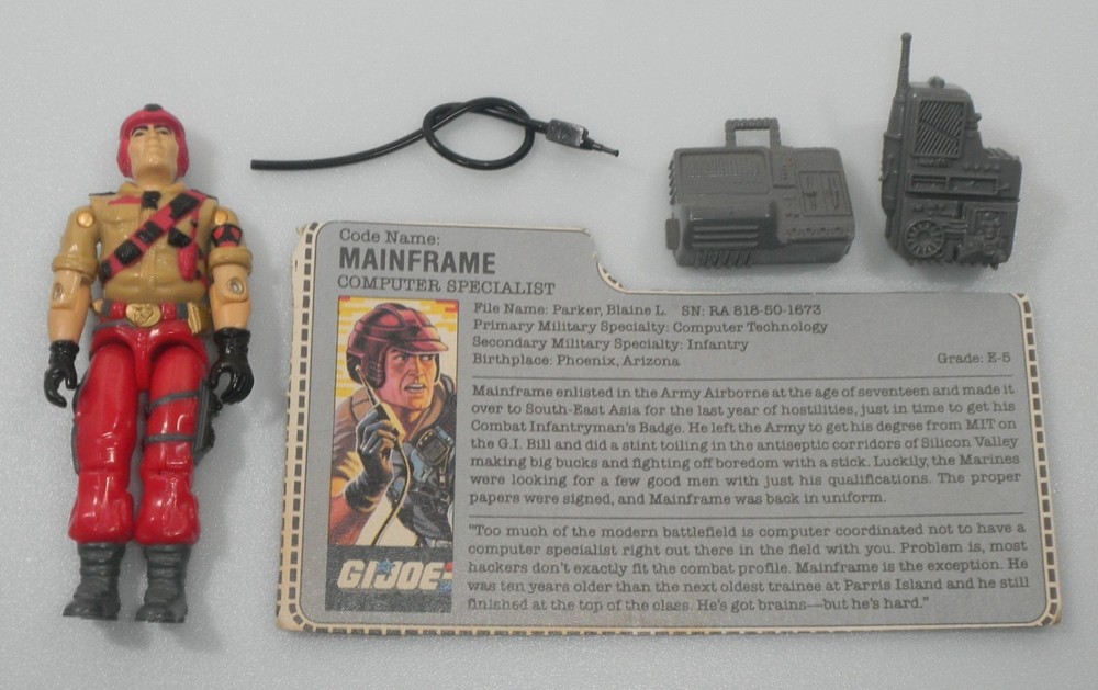 Vintage 1986 Special Mission Brazil Mainframe v2 G.I. GI Joe Complete Figure