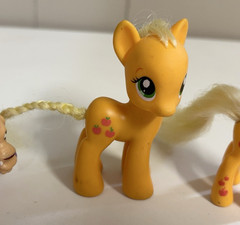 My Little Pony Figures Mix Lot of 14 Brushable Hair Various Sizes With Cart Gift