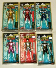 Power Rangers Denji Sentai Megaranger set 4.1″ 10.5cm Chogokin Bandai 1997 Used