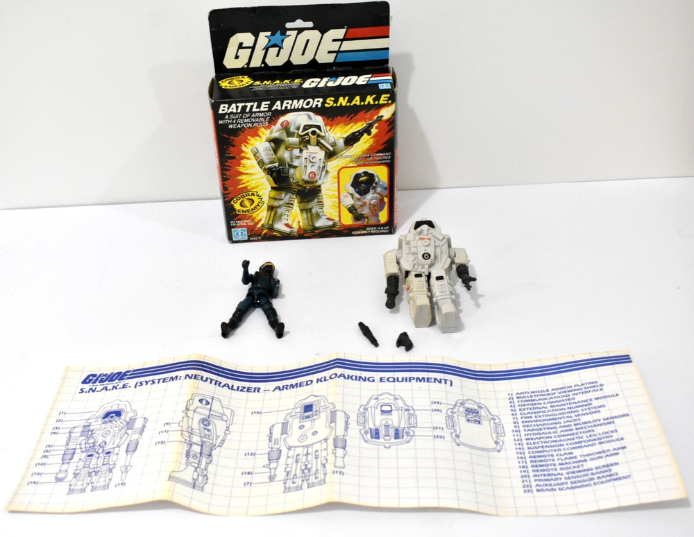 1983 Hasbro GIJOE ARAH Battle Armor S.N.A.K.E. MIB Complete With Figure