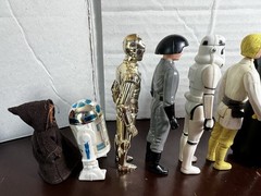 VINTAGE KENNER STAR WARS 1977 FIRST 12 FIGURE SET LOT LUKE VADER HAN LEIA R2 +++