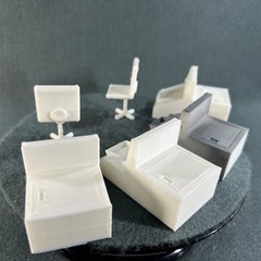 Sci Fi Control Room Computer Desk Chair Action Figure Accessory Lot