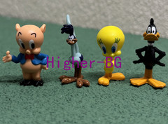 10pcs Looney Tunes Cartoon Doll Sylvester Daffy Duck Bugs Bunny Tweety Mini Toy