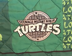 vintage Teenage Mutant Ninja Turtles comic-style Blanket from the 1990s 40×56