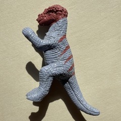 Dinosaur Hard Plastic Purple Red Pachycephalosaurus PVC Toy 3” 1983 Rare Collect