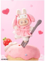 Pop Mart The Monsters X Sanrio Labubu My Melody Plush Doll Pendant New Open Box