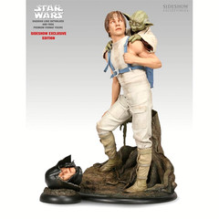 SIDESHOW EXCLUSIVE LUKE & YODA TRAINING P.F. STATUE SHIPPER SEALED SERIAL #003