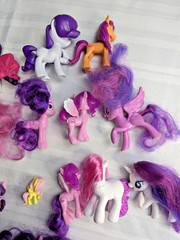 My Little Pony Figures Mix Lot of 17 Brushable Molded Various Sizes MLP