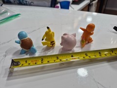 Pokemon Action Figures Pikachu , Charmander Squirtle and Jiggepuff Bundle of 4