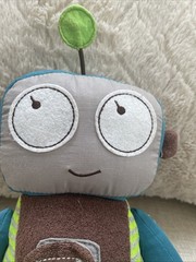 Bits i Bots Botsy Robot Marv Plush Rattle Toy 12”