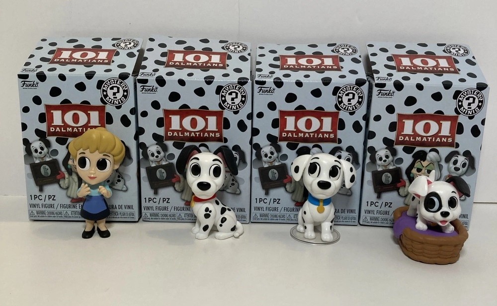 (4x)Funko Mystery Mini Vinyl Figure-Disney’s 101 Dalmatians (2 inch) Exact Shown