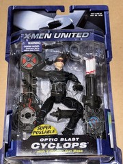 Cyclops X-Men 2 United Movie Action Figure Optic Blast Toybiz Xploding Gun Base