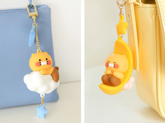 Kakao Friends Choonsik Figure Keyring Keychain Bag Charm Yarn Moon Cloud