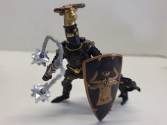 Papo Medieval Knight Action Figure Fantasy Cavalry Horse Bull Black Gold Ox Cow