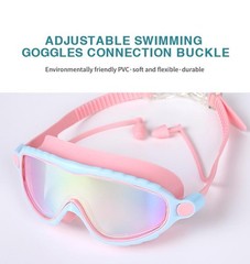 Kids Swimming Goggles (3-15 Years) – Big Frame HD View, Anti-Fog, No-Leak