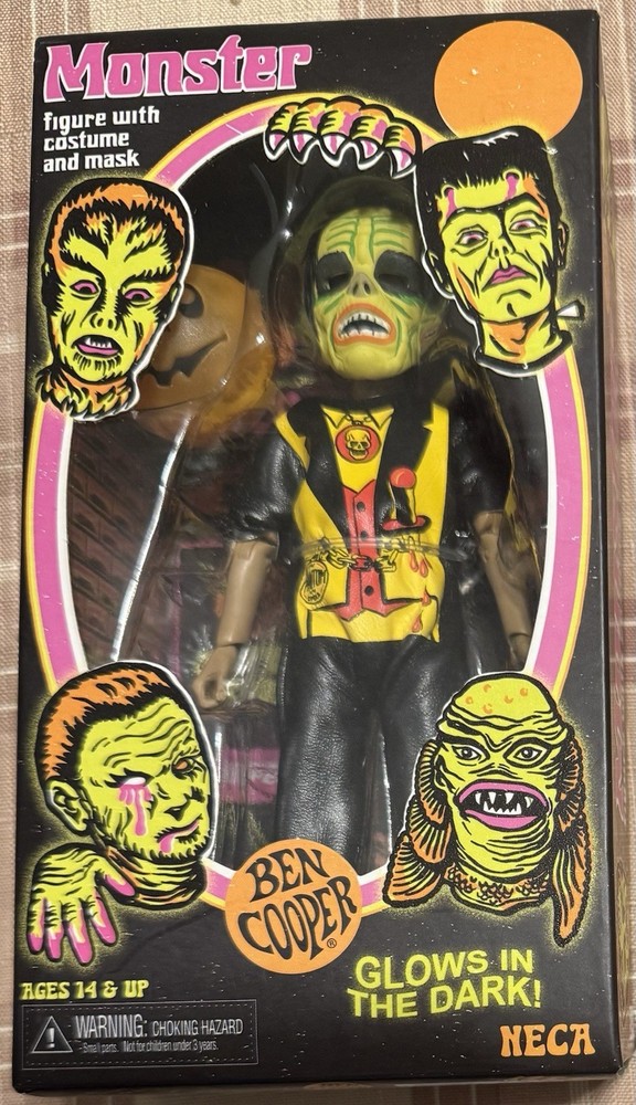 NECA Ben Cooper Monster PHANTOM Figure with Costume & Mask Glows In The Dark!
