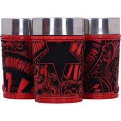 Nemesis Now Shot Glass Collection Set of 3, Hand-Painted Rock Band Merchandise,
