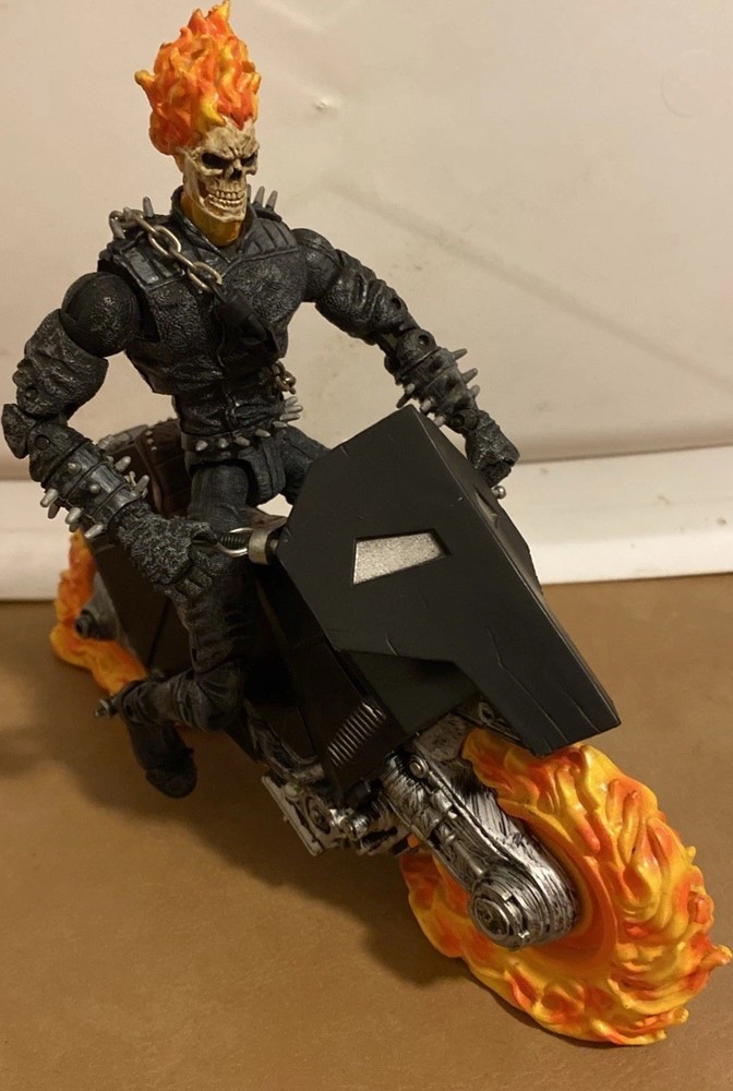 Ghost Rider with Motorcycle Figure Marvel Legends Series 2002 or 2003 Toy Biz