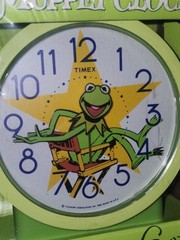 1982 TIMEX Kermit The Frog Alarm Clock Wind Up Muppet Show NIB