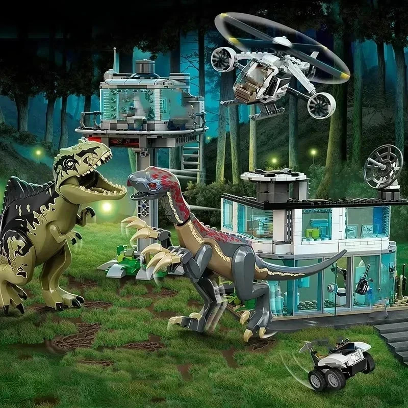 Dinosaur Park 76949 Giganotosaurus & Therizinosaurus Attack Base Building Blocks