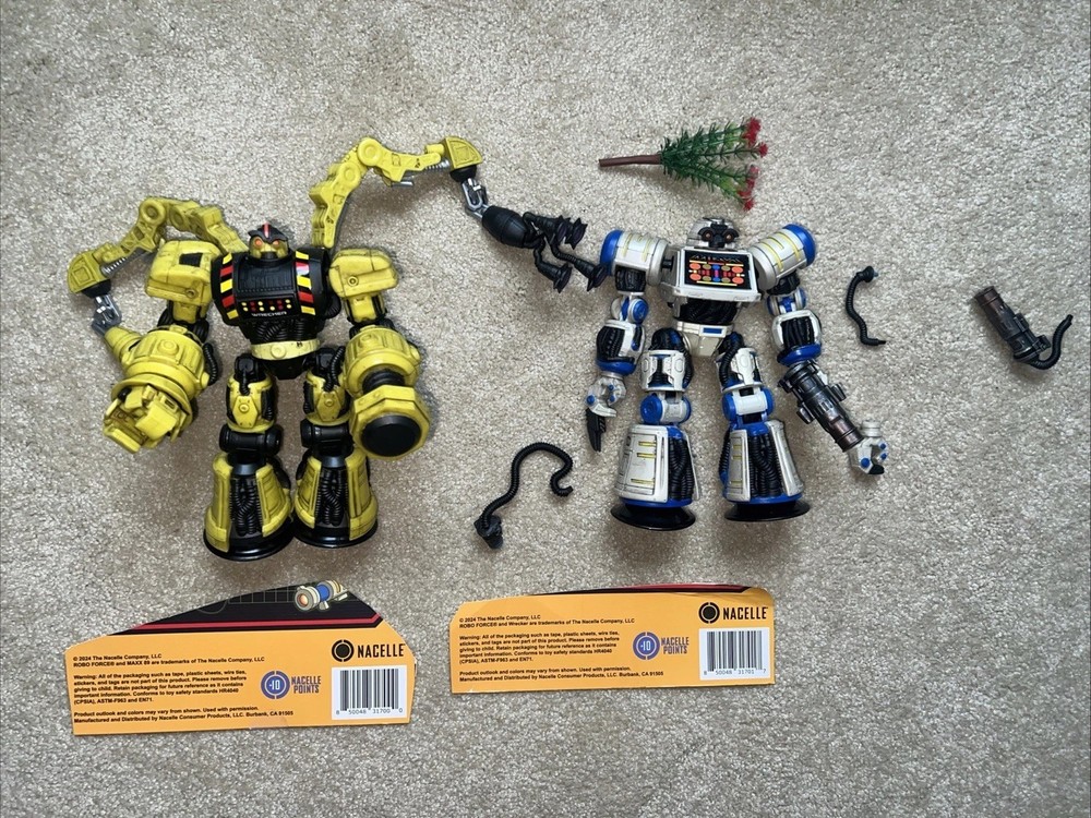 Robo Force Wrecker Action Figure 2024 Nacelle Toys 2 figure Lot Maxx 89