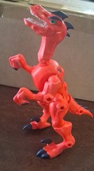 HASBRO 2015 Jurassic World Hero Mashers RED Raptor Velociraptor Dinosaur
