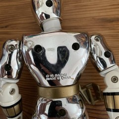 Vintage 1995 Bandai Silver Power Ranger 8″ Silver Chrome Action Figure