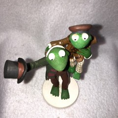 Palisades Mini Muppets Bob Cratchit Tiny Tim Muppet Christmas Carol Kermit *READ