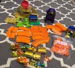 Lot Of Dinosaur Train Track Sets Volcano Morris Extra Trains Figures Rare