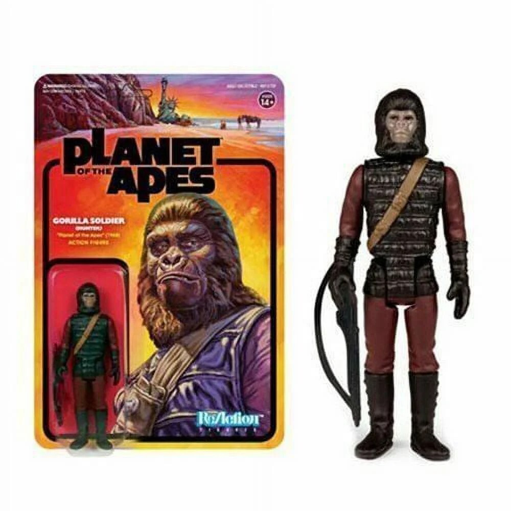 Super7 ReAction Figure Planet Of The Apes GORILLA SOLDIER (Hunter) Mint