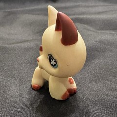 GERMAN SHEPHERD DOG Littlest Pet Shop LPS #544 * Flower Cream Brown BLUE MAGNET