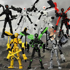 T13 Action Figure Set, 3D Printed Dummy 13, Titan 13 with 6 Arms, T 13 Multi-Joi