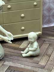 1:24 1950 Dollhouse Mom and Toddler Baby Child Inspired by Marx
