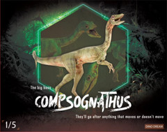 DINO DREAM 1/5 Male Compsognathus GK Dinosaur Model Animal Figure Toys Gift