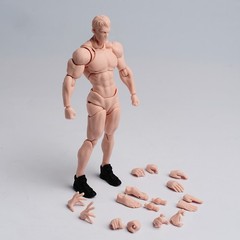US Wind Toys 1/12 Pale Skin Flexible Man Jointed 6″ Male Action Figure Head Body