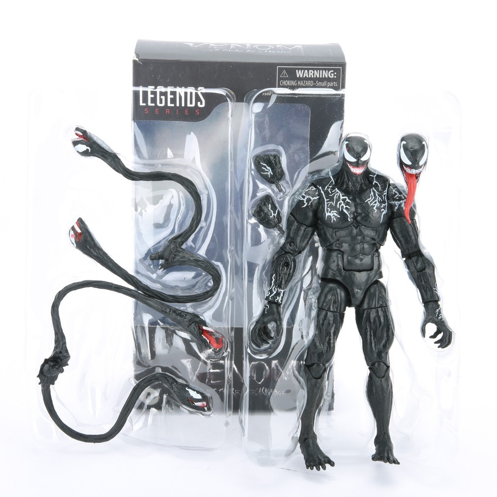 Legends Series Marvel Venom w/Exchangeable Heads Hands 7″ Action Figure Toy OPEN