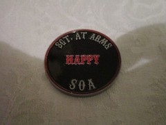 Sons of Anarchy Mezco Challenge Coin Sergeant SGT At Arms Happy Lowman Mayans MC
