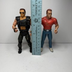 Vintage 90s Arnold Schwarzenegger Movie Figure Lot Terminator & Last Action Hero
