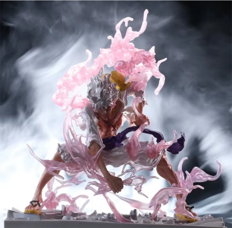 One Piece Gear 5 Luffy Sun God Nika Battle Edition Anime Action Figure Statue