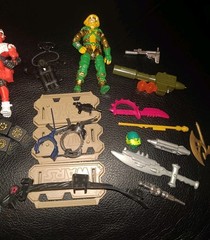 Lot Of Action Figures And Accessories. Dino Riders, Sky Commanders, And More