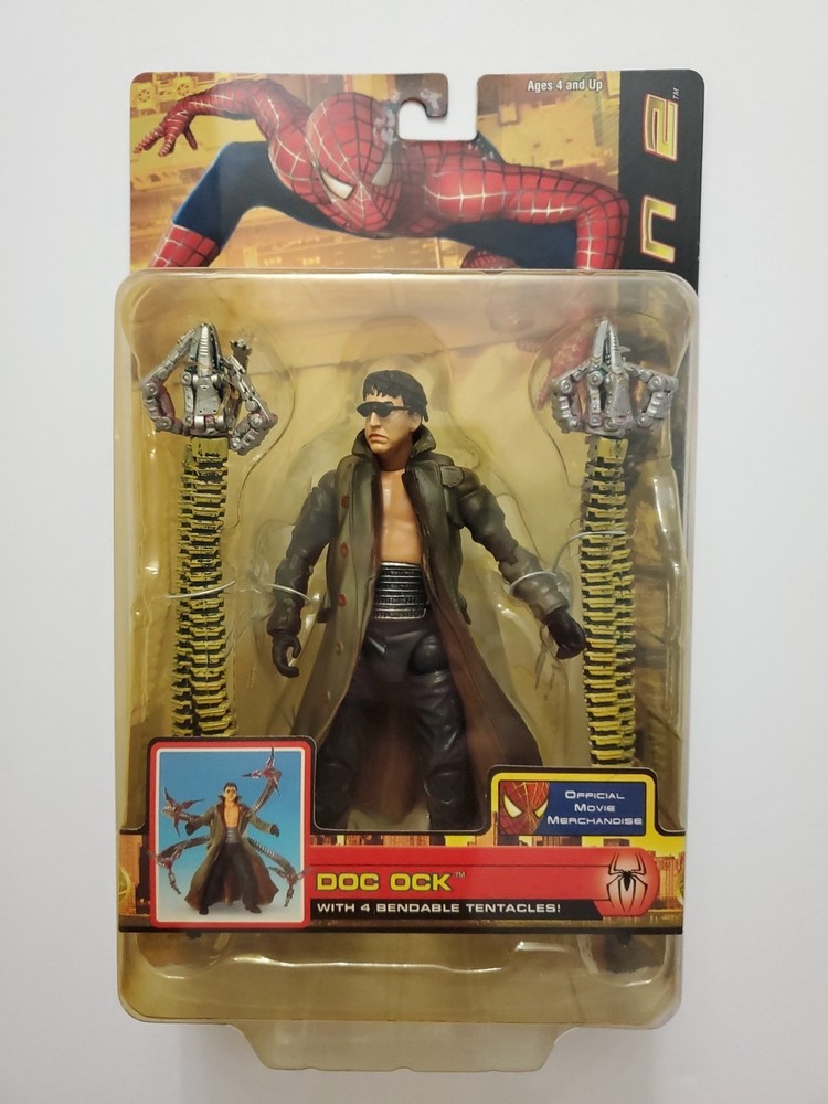 Spider-Man 2 Doc Ock with 4 Bendable Tentacles Action Figure Toy Biz 2004 Marvel