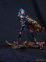 18CM League of Legends LOL Jinx PVC Statue Handmade Figure Model Collectibles