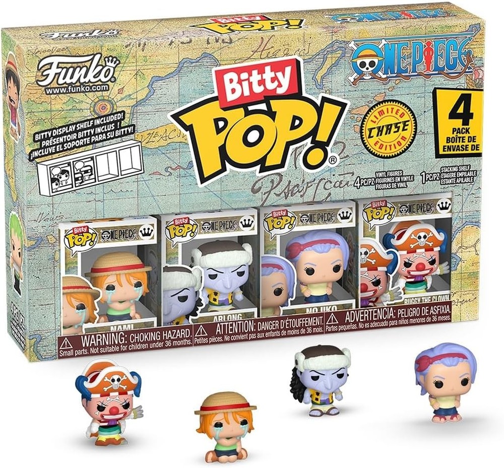 Funko Bitty POP! One Piece Nami, Arlong, Nojiko and a random chase pop 4 Pack