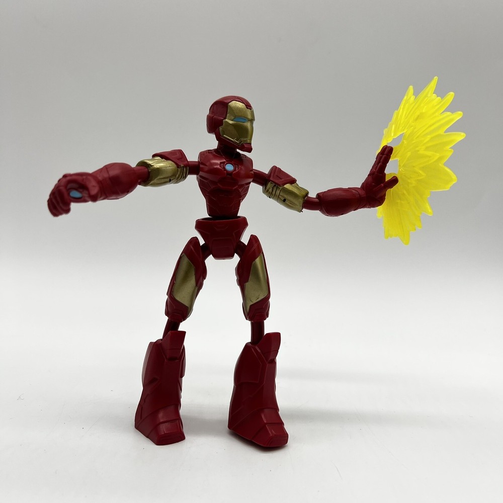 Marvel Avengers Bend and Flex Action 6” Flexible Iron Man Figure Toy W Accessory