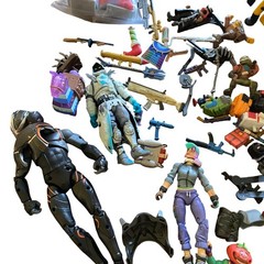 Fortnite tower play set action figures, accessories and weapons lot