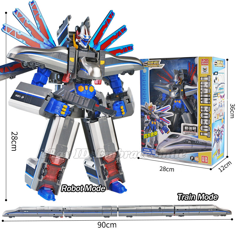LDCX Super Train Robot China High Speed Railway 4 in 1 Trainsform Action Figure