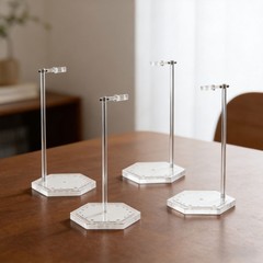 4 Pack Clear Action Figure Stand Action Display Holder Metal Support Arm