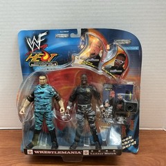DUDLEY BOYZ WRESTLING FIGURE SET WRESTLEMANIA 2000 LADDER MATCH ON CARD RARE