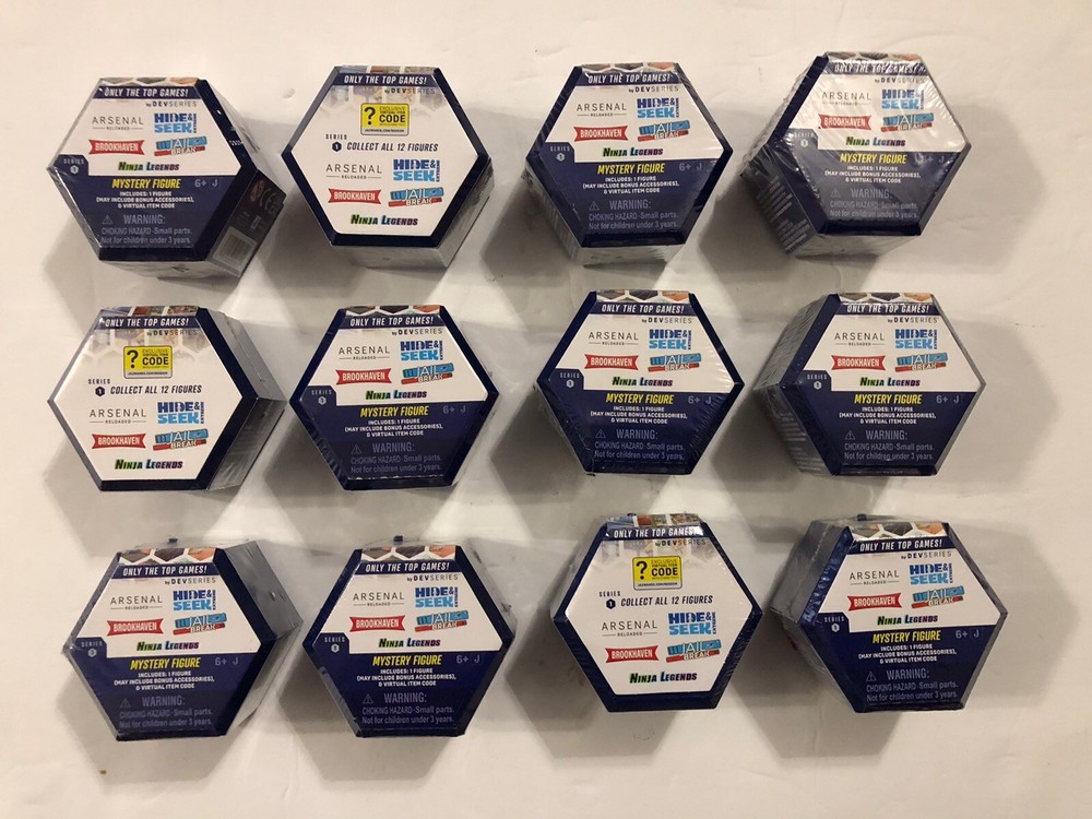 ROBLOX DevSeries Mystery Figures TWELVE (12) Action Figures Sealed Lot W Codes