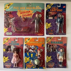 Pee-Wee’s Playhouse 5 Figures LOT 1988 Matchbox Scooter Miss Yvonne SEALED